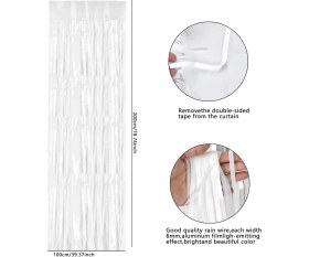 Resim Soft Beyaz Renk Duvar ve Kapı Perdesi Ithal 100X200 cm 