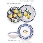 Resim Odore Di Limone Yemek Takımı 6 Kişilik 24 Parça Set 2 The Mia
