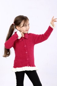Resim Cloudy Kids Kız Çocuk Regular Fit Gömlek Yaka Düğmeli Hırka 