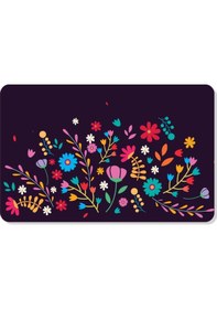 Resim Dijital Baskılı Hoş Geldiniz Yazılır Desenli Dekoratif Dış Kapı Önü Ve Iç Mekan Paspası Yıkanabilir Mor 