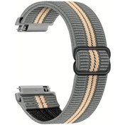 Resim Gateesat Samsung Galaxy Watch 7/6/5/4/3/2/active 2 İçin Haki 22mm Dokuma Nylon Kayış 