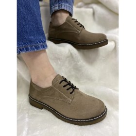 Resim Çiğdem Kundura Vizon Süet Klasik Bağlı Oxford Ayakkabı Vizon 38 ST00754-VİZON-38 