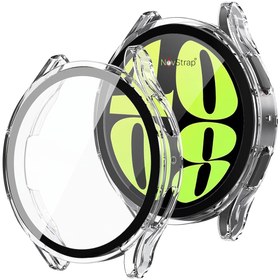 Resim NovStrap Samsung Galaxy Watch 6 Seri 44mm ile Uyumlu Ekran Koruyucu Cam ve Kasa Koruyucu Sert PC 