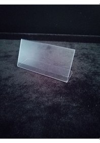 Resim 10 Ad Şeffaf Pvc Etiketlik İsimlik 8x4 Cm Kartvizitlik Ayaklı 
