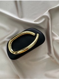 Resim Öznora Babil Model Siyah Deri Abiye El Ve Omuz Çantası Std 