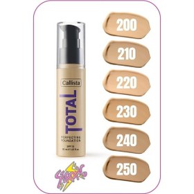 Resim Callista Total Perfecting Spf 15 Yoğun Kapatıcı Mat Bitişli Fondöten - 220 Natural Beige - Açık Bej 