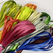 Resim 10M Çift Taraflı Saten Kurdele, Altın Kenarlı, 0.3cm Genişlik, Polyester Malzeme Hediye Paketleme, Çiçek Düzenlemeleri, Balon Bağları ve Yer İmi El Sanatları İçin - Çeşitli Renklerde Paket. 