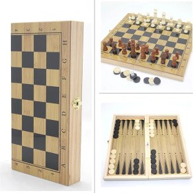 Resim Ahşap Satranç ve Tavla Seti ALK4242 - Lisinya 