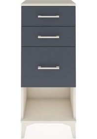 Resim Arges Komodin 3 Çekmeceli 44x30x106 Aytaşı-antrasit Aytaşı 