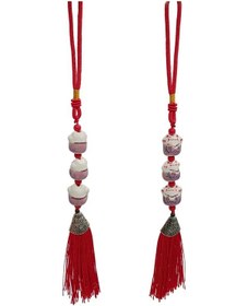Resim Üçlü Mor Maneki Neko Şans Kedisi Araba Süsü No.5mr 