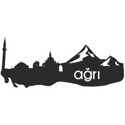 Resim Ağrı Siilüeti Sticker Oto-motor-laptop-duvar-dekor 20 X 9 Cm 