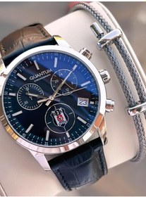 Resim Quantum Beşiktaşlı Lisanslı İtalyan Tasarım Bileklik Hediyeli 10 Atm Taraftar Kol Saati Ebjk1091.361 Gümüş 