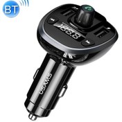 Resim Usams Us-cc115 C21 Çift Usb 3.4a Dijital Ekran Kablosuz Fm Araç Şarj Cihazı Siyah 