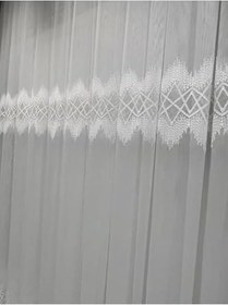 Resim Nivemeshome Titanum Nakışlı H5444 Tm 1/3 Sık Pile Tül Perde Apm,Krem 100 X 270 