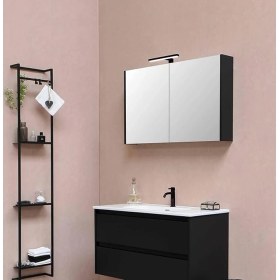Resim Lidyahan Store Meriç Dekoratif LED Banyo Aplik 30CM Siyah (3000K Gün Işığı, 30 Cm) 