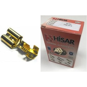 Resim 100 Adet Sf3D Büyük Boy Dişi Fiş Kablo Pabucu Kablo Ucu Terminal 