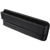 Resim Aubyhe Oto Koltuk Aralığı Dolgu Depolama Kutusu - Deri Araç Çekirdek Depolama Organizörü Siyah 33x12.5cm 