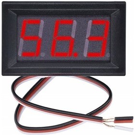 Resim Dc 0-100V Digital Kırmızı Voltmetre 3 Telli Panel Tip 0.56 İnch 