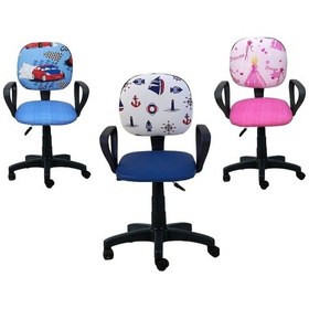 Resim Çocuk Koltuğu Ofis Model Tekerlekli Döner Amortisörlü 