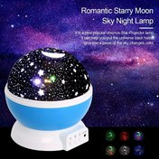 Resim 3D Dönen Yıldız ve Ay Projektörü Gece Lambası, 12 Renk Moduna Sahip USB ile Çalışan Gökyüzü ve Ay Lambası, Yenilikçi Yatak Odası Parti Dekoru - Taşınabilir Dış Mekan Projeksiyon Işığı 