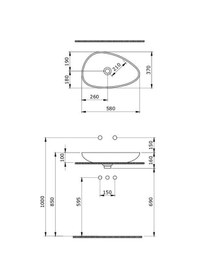 Resim Bocchi Etna 1114-070-0125 Çanak Lavabo Mat Bronz 58 CM 