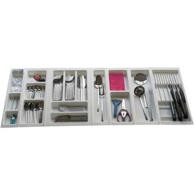 Resim Mutfak, Modüler Bıçaklıklı Kaşıklık Seti, Beyaz, 114 x 48 cm (Enden-Boydan 3,5 cm Kesilebilir) 