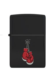 Resim Omotasarım Boks Eldiveni Mat Siyah Metal Çakmak – Yeniden Doldurulabilir 