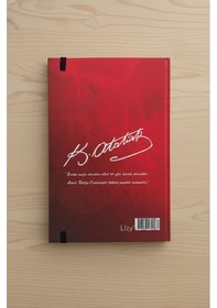 Resim 2026 Atatürk Ajanda Premium Sert Kapak Özel Baskı 17x24 Cm Lastikli Ajanda Atatürk Kapaklı Kırmızı Ofs907ata 