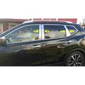 Resim Titiz Krom Aksesuar Nissan Qashqai 2014-2017 Krom Kapı Direk Aksesuarı 8 Parça 