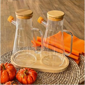 Resim Bambu Kapaklı Yağdanlık 2li 