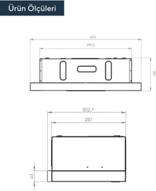 Resim Kumtel DS6-905 Panel Sürgülü Aspiratör Inox 