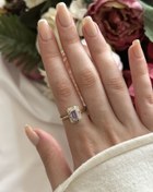 Resim Mor Baget Taş Yüzük 