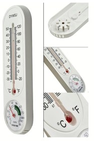 Resim usin İç Dış Mekan Analog Ev Bebek Odası Kuluçka Makinası Sera Analog Nem Ölçerli Isı Termometresi 