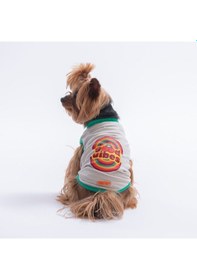 Resim Grey-gri Good Vibes Tişört Kedi Köpek Tişörtü-kedi Köpek Kıyafeti 