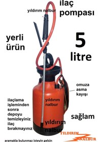 Resim Genel Markalar İLAÇ POMPASI 5 LİTRE YERLİ KALİTELİ İLAÇLAMA POMPA PÜSKÜRTME 