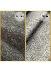 Resim Antrasit Döşemelik Kumaş Nubuk Dallas Ve Jerry Desen 