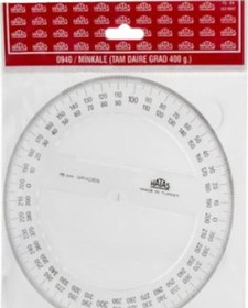 Resim 0940 Minkale 360 Derece Tam Daire Gradlı 15 Cm 400 Grad Şeffaf 