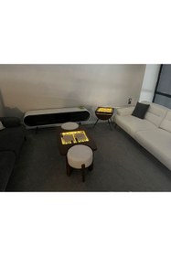 Resim Haliloğlu Satranç Sehpası Takımı, 2 Puf ve Oyun Sehpası, Siyah 