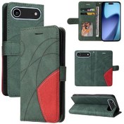 Resim İpohone Uyumlu 17 Air İçin Kart Yuvalı Stand Dikişli Renkli Flip Folio Kitap Deri Cüzdan Kickstand Koruyucu Kılıf 