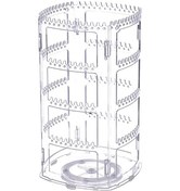 Resim Geeksen 5 Katlı Döner Takı Standı - 360 Derece Dönebilen Şeffaf Plastik Küpe Ve Kolye Askılığı 