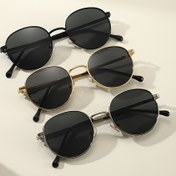 Resim 3 adet Vintage Oval Moda Gözlüğü Erkekler ve Kadınlar için - Siyah Lensli Retro Metal Çerçeve, Altın Detaylar ve Aktiviteler, Rahat Sokak Stili, Şık Gözlükler, Dayanıklı Gözlükler 