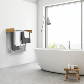 Resim Unique Design Belize 100cm Dekoratif 6 Borulu Duvara Monte Açılır-Kapanır Çamaşır Askısı Antrasit 