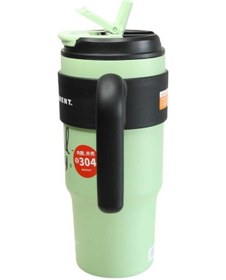 Resim Shotay St-8917 Çift Kullanım Pipetli/rahat İçim Yeşil 1000ml Çelik Matara Diğer 