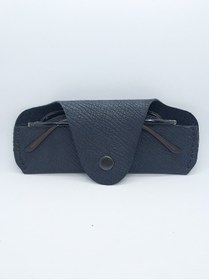 Resim sorte store Hakiki Deri Lacivert El işi Handmade Unisex Gözlük Kılıfı 