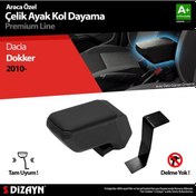Resim S-Dizayn Dacia Dokker Kol Dayama Kolçak Çelik Ayaklı ABS Siyah 20 