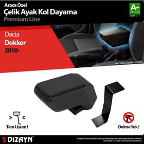 Resim S-Dizayn Dacia Dokker Kol Dayama Kolçak Çelik Ayaklı ABS Siyah 20 