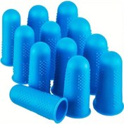 Resim Elmpaly Mavi Sku 12 Adet 4 Takım 12li Sıcak Tutkal Tabancası Parmak Koruyucu Silikon Kılıf Büyük Orta Küçük Boy 