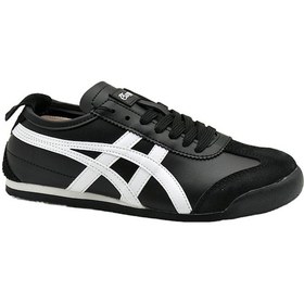 Resim Tayger E-3222 Unisex Deri Sneaker Spor Ayakkabı Siyah / Beyaz Beyaz 