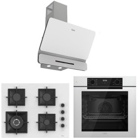 Resim Ferre Fryart QEP63CB - SC406-WFA- D081-SA Ankastre Set Beyaz 