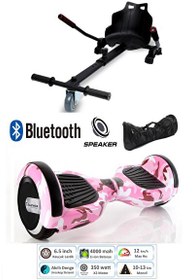 Resim Citymate KYK1001B Akıllı Dengeli Elektrikli Kaykay Scooter Hoverboard - Hover Kart - Çanta Full Paket Pembe Desen 4 